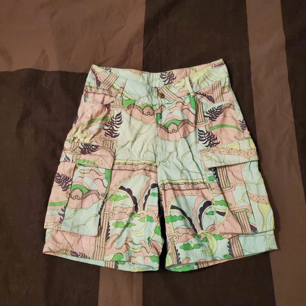 Men's Native Youth Size 30 Colorful Pastel Cargo Board Skater Beach Shorts